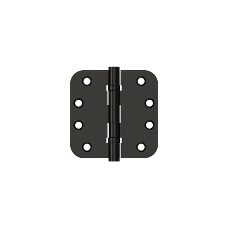 Deltana 4 x 4 x 5/8 Radius Ball Bearing Hinge; Oil Rubbed Bronze Finish DSB4R5B10B